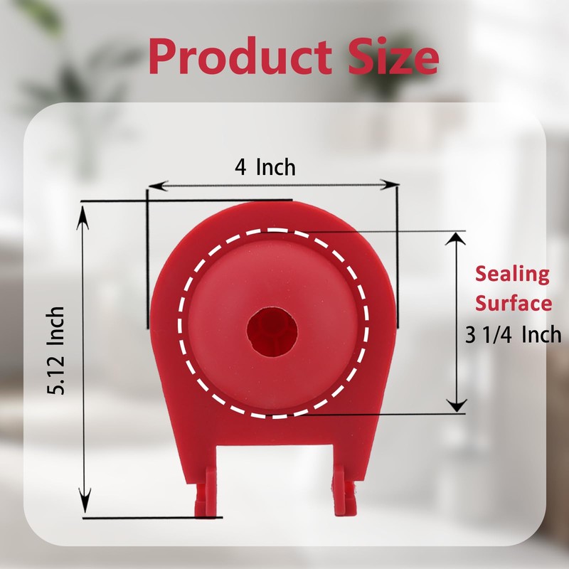 3.5 inch Red Silicone Toilet Flapper Replacement for Kohler GP1039444