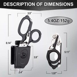 vigor Stainless Steel 6 In 1 Tijeras Raptor Rescue Emergency Shears Scissors(Bulk3 - 3 pack