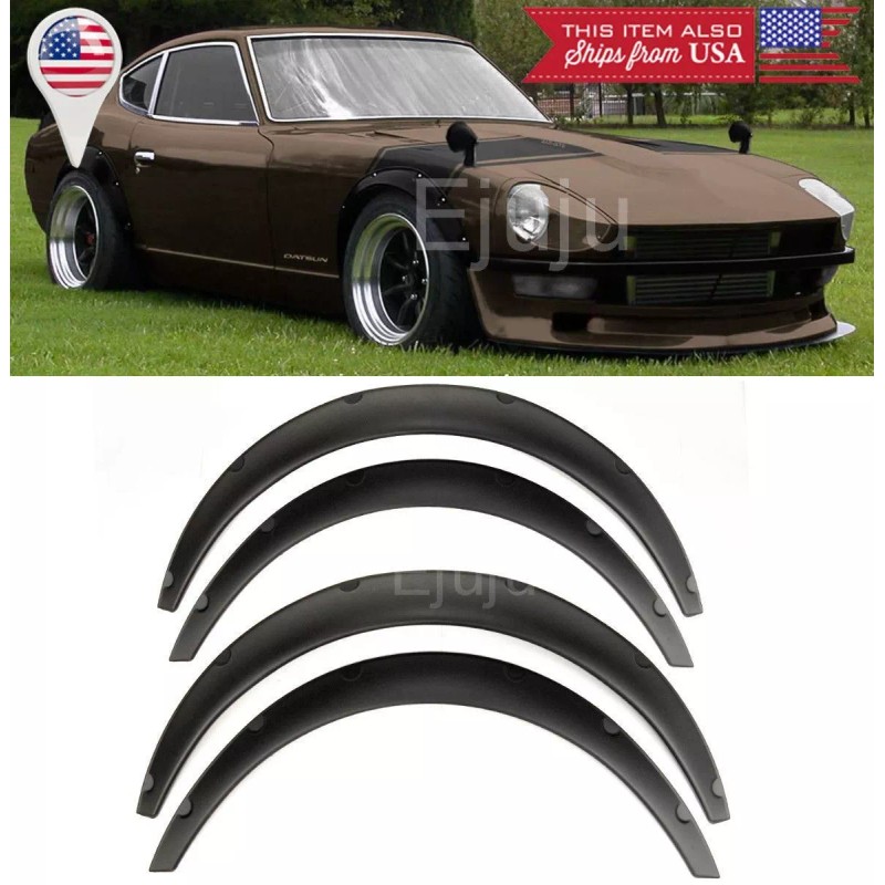 SDeelCase 1.75" Front 2.75" Rear ABS Black Flexible 4 Pieces