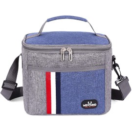 MCXKJ 8L Cool Bag, Small, Lunch Bag, Thermal Bag, Lunch Bag, Insulated Bag, Picnic Bag with Shoulder Strap, Thermal Bag, Leak-Proof, Foldable for Camping, Work, School, Blue