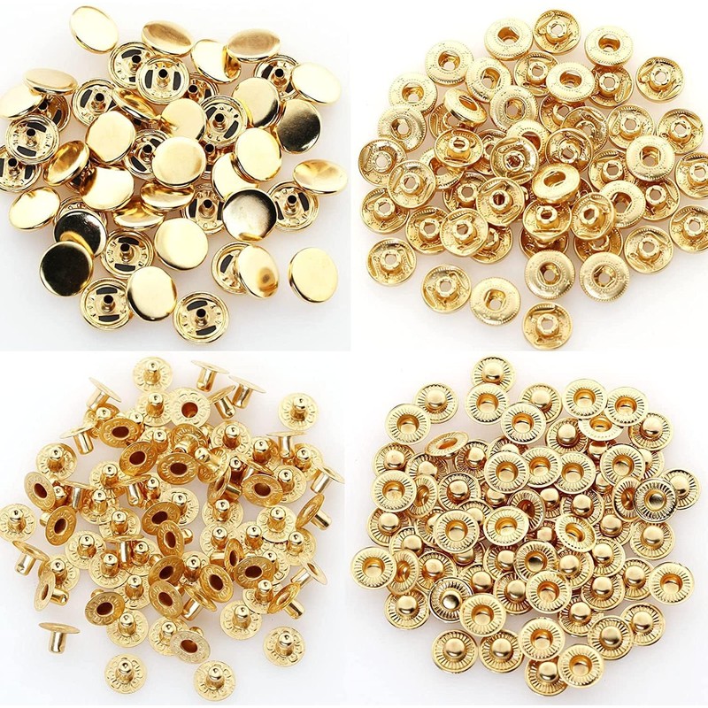 24 Sets Press Studs Set, Basicon Brass Press Studs Diameter