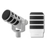 Rode PodMic (White) Cardioid Dynamic Broadcast Microphone with WS14 PodMic