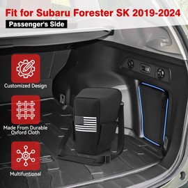 NeoDrive Trunk Bag Interior Camping Trunk Storage Organizer Fits for Subaru Forester SK 2019-2024 Multifunction Car Pocket Backpack Trunk Cubby Storage Bag Passenger's Side,Black,1 PC