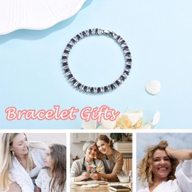 PDTU Gifts for Mum Grandma Auntie Daughter Granddaughter Niece Best Friend Cubic Zirconia Bracelet Presents for Women Girls│Sparkling Bracelets Anniversary Wedding Christmas Gifts
