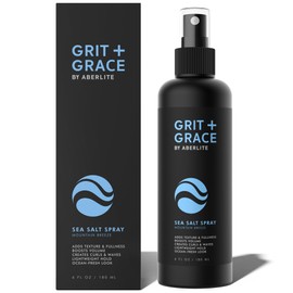 Aberlite Grit+Grace Sea Salt Spray for Men & Women Beach Look - Hair Texture Styling Product for Beach Waves - Curly & Wavy Hair Texture Spray (6 FL OZ)