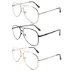SOPHILY 3 Pack Bifocal Reading Glasses for Women Men, Aviator