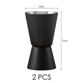 2 Stück Messbecher, Cocktail-Messbecher, Messgeräte, Cocktailgläser, Edelstahl-Cocktail-Zubehör, Bar-Party-Mini-Messbecher