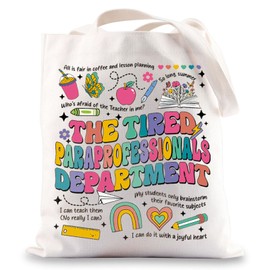JNIAP Paraprofessional Tote Bag Paraprofessional Gifts Teacher Aide Gift Para Squad Gift Paraprofessional Shoulder Bag (The Tired tb)