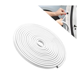 Fekey&JF Car Door Edge Guards, 16FT Car Edge Rubber Seal Trim Protector, No Glue Needed U Shape Car Door Guard Universal for Most Cars, Vehicles, SUVs (White/16FT)