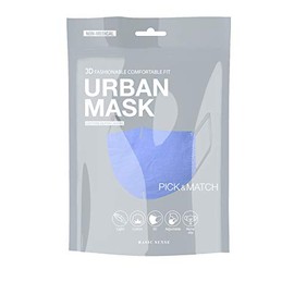 Basic Sense 100% Cotton Washable Reusable Skin Friendly Plain Face Coverings Masks (Denim Blue)