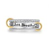 Fenthring Interlocked Stackable Rings for Women Just Breathe Ring for
