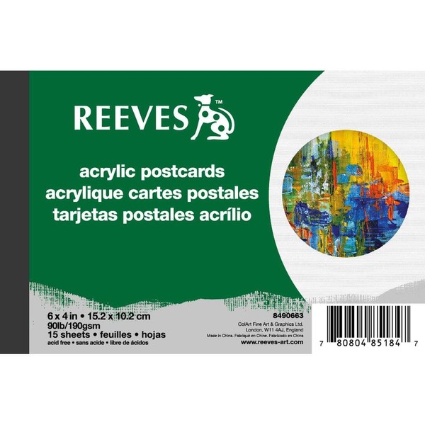 Reeves 4x6 inch Acrylic Postcard Pad