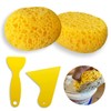 2 Pieces Knockdown Texture Sponge with 2 Pieces Scrapers for