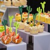 18 Pieces Cactus Shaped Fruit Fork, Cute Cartoon Fruit Fork,