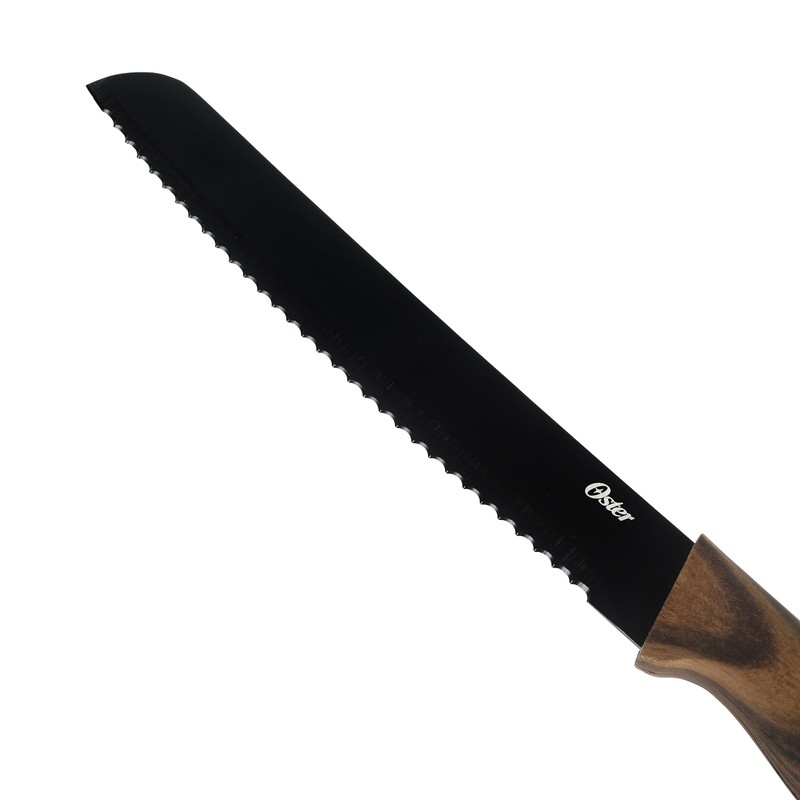 Oster Godfrey 5-Piece Kitchen Cutlery Knife Set w/Black Blade and