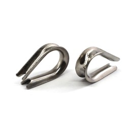 4 pcs M16 304 Stainless Steel Thimble for Wire Rope Cable Wire Ring-shaped Thimble