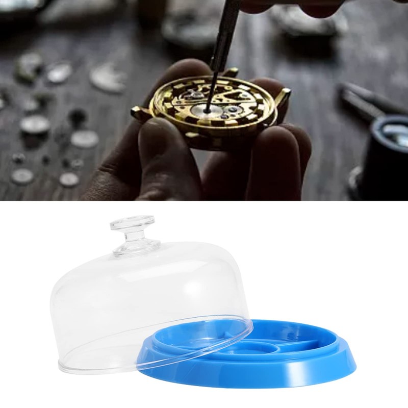 Watch Dust Cover, 6 Slots Plastic Watch Parts Box Moistureproof