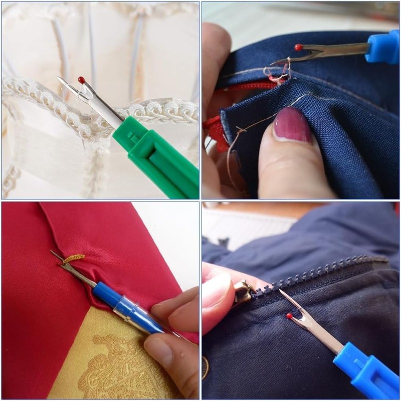 2 Pcs Seam Rippers for Sewing, Large Stitch Unpicker Tool,