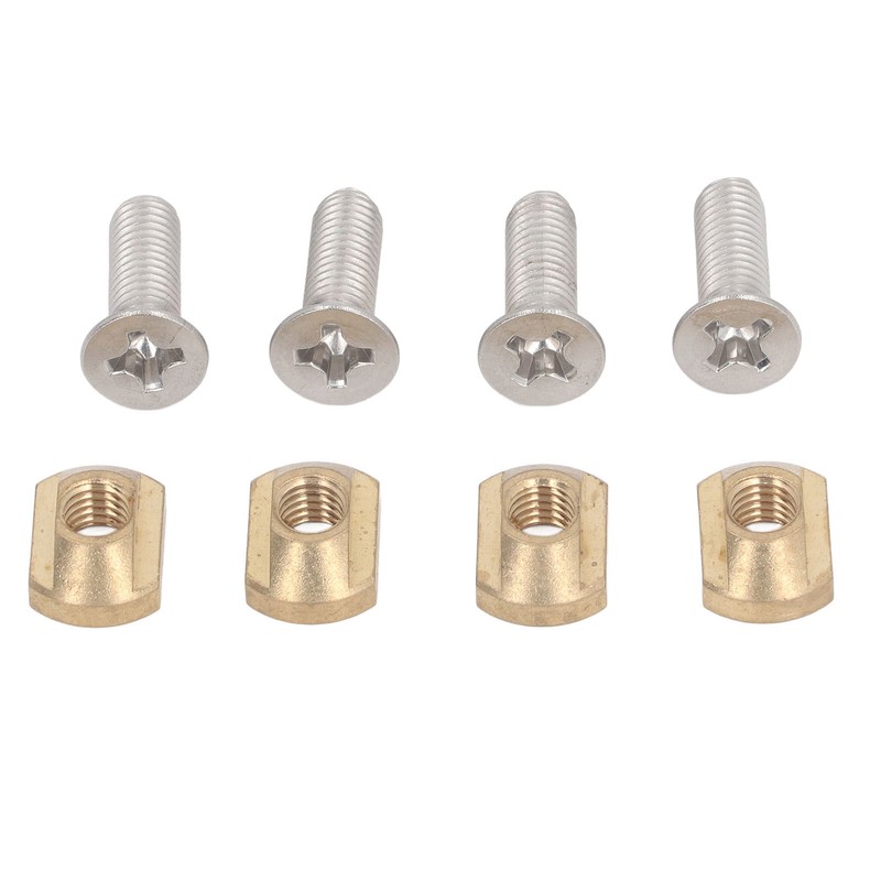4 Sets Surfboard Screw Plate Copper Seawater Erosion Resistant Fins