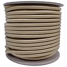 BORED? PARACORD! Gold 1/4 inch Shock Cord - 100 Feet Spool Bungee Cord