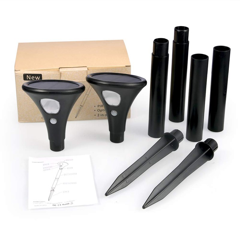 Litake Solar Lights for Outdoors, Pack of 2 Solar Garden