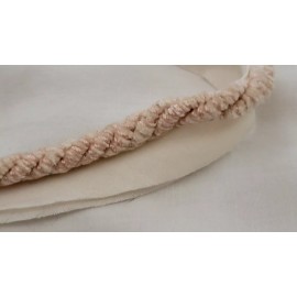 PINK BEIGE COTTON CHENILLE LIP CORD BY THE YARD