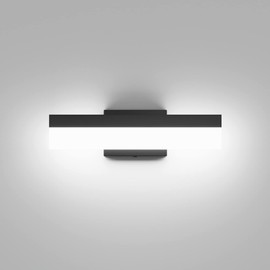 Aipsun Black LED Vanity Light 16inch Modern LED Vanity Light Fixtures for Bathroom Vanity Light Fixtures Over Mirror 5500K