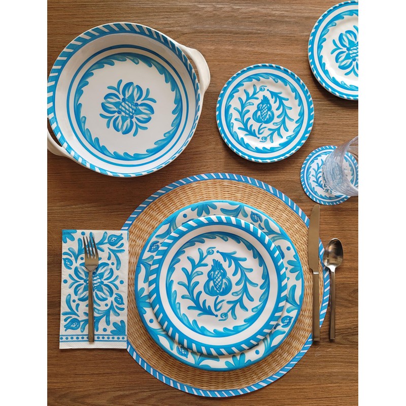 Le Cadeaux Luxury Melamine Cereal Serving Bowls, Set of 4,Sicily