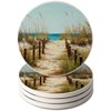 CounterArt Beach Path Absorbent Coasters (Set of 4)