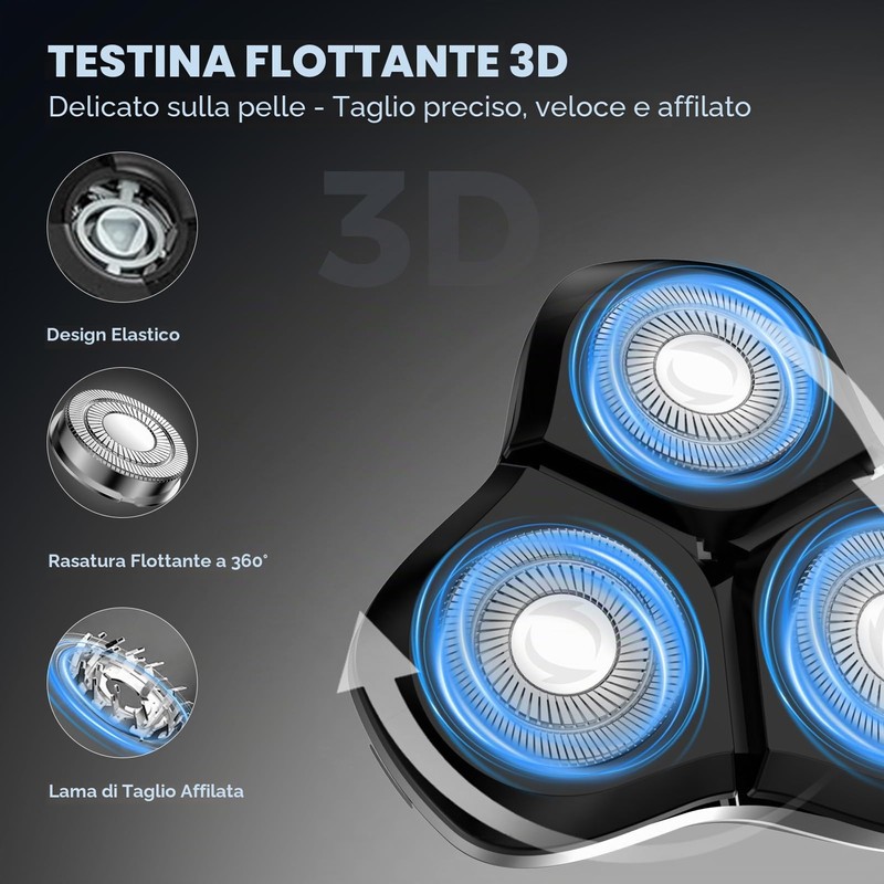 Testine per rasoio elettrico 3D - Testine di ricambio magnetiche