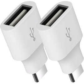 pluX 2 Pack USB C to USB 3.0 Female Adaptor, OTG Type C Adapter for MacBook Pro2019, MacBook Air 2020, Type C Smartphones