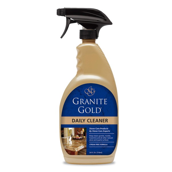 Granite Gold Daily Cleaner Streak-Free Cleaning for Granite, Marble, Travertine, Quartz, Natural Stone Countertops, and Floors, 24 Fluid Ounces, 1-Pack, Fl Oz ( Packaging may Vary )
