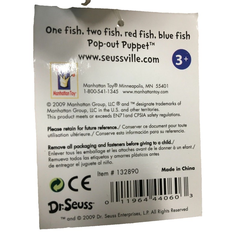 Manhattan Toy Company Dr Seuss One Fish, Two Fish, Redfish,