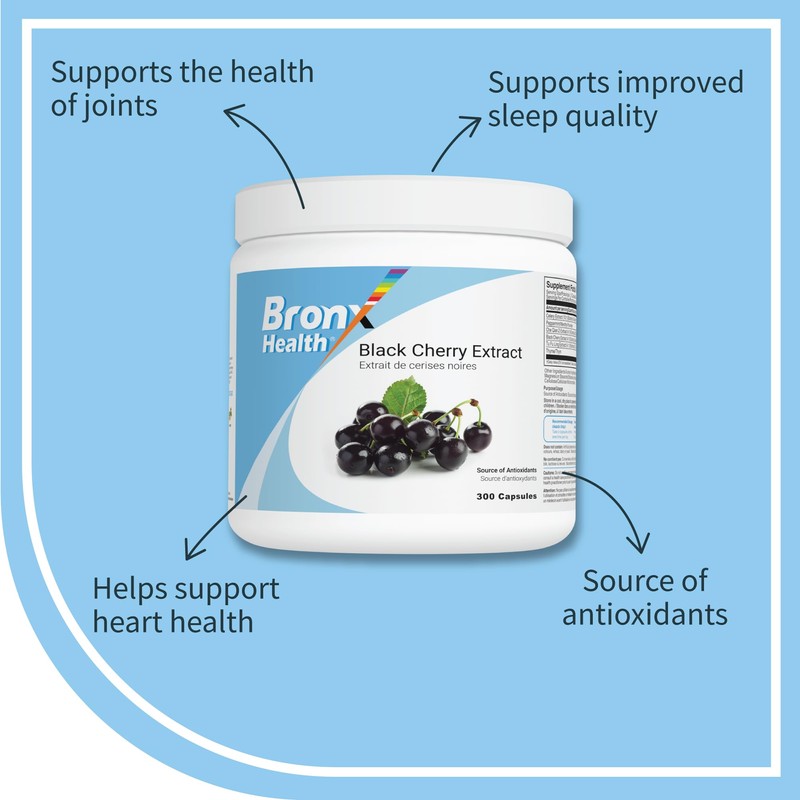 BRONX Black Cherry Extract 300 Capsules | Gout Supplement |