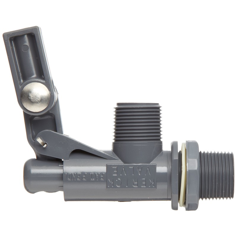 Kerick Valve PT75LS PVC Float Valve, Tank Mount, 16.5 gpm