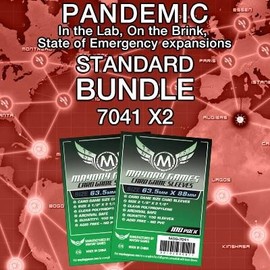 Mayday Games Pandemic: On The Brink, in The Lab & State of Emergency Game Accessory- Standard Card Sleeve Bundle