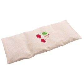 Zollner24 Cherry stone cushion approx. 20 x 53 cm, removable cotton cover, natural with cherry print, 262