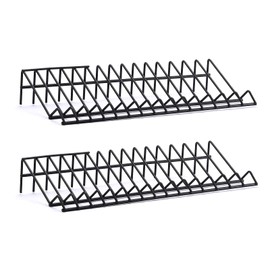 CASOMAN Plier Organizer Rack, 2 Pack, Stores Spring Loaded, Black, 15-Slot Plier Rack, Keep Pliers Organized in Tool Drawer