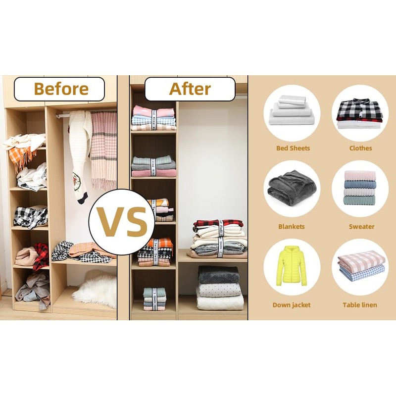 wuher 16Pcs Bed Sheet Organizer Bands Sheets Labels for Elastic