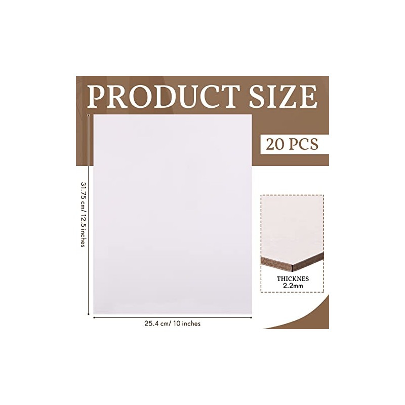 20 Pcs Book Board, Binders Board Chipboard Designer Bookboard Kraft