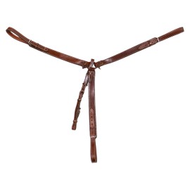 M-Royal Saddles Pecho-Pretal Cafe Vaqueta Caballo Horse Breast Collar