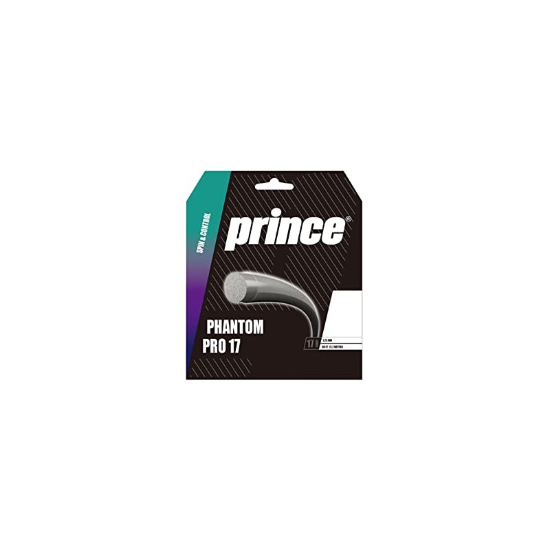 Prince 7JJ036 PHANTOM PRO 17 Hard Tennis String, Graphite