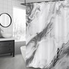 Caheansi Grey Marble Shower Curtain, Modern Abstract Grey Ombre Marble