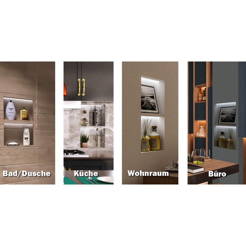 slotfix LED Lighting Kit Wall Recesses Waterproof Illuminated Complete Including