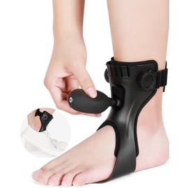DouHeal AFO Drop Foot Brace for Walking - Upgraded Inflatable Version, More Comfortable & Efficient, Adjustable Foot Drop Orthotic Brace, Achilles Tendonitis, Plantar Fasciitis, Stroke, TBI, ALS, MS, Bone Fracture, AFO, ASO(Left, Large)