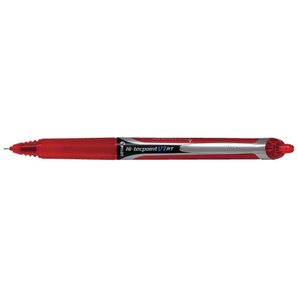 12pcs Pilot BXRT-V5 Hi-Tecpoint V5 RT 0.5mm Retractable Liquid Ink Pen (Box Set) - Red Ink