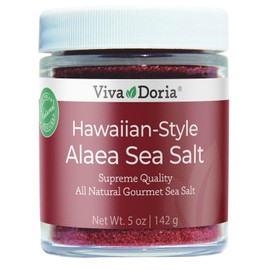 Viva Doria Hawaiian Red Alaea Sea Salt, Fine Grain, 5 Oz Glass Jar