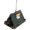 Black Bear in a Tent Christmas Ornament, Rustic Holiday Tree