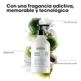 LOral Professionnel Paris Metal Detox Shampoo protector anti-metales, Previene quiebre, preserva color, Con Glicoamina patentada, Para todo tipo de...