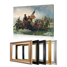 DECORARTS - Washington Crossing the Delaware, Emanuel Leutze Art Reproduction, Customizable Frame Options, Giclee Print for Home Wall Decor. 24x16